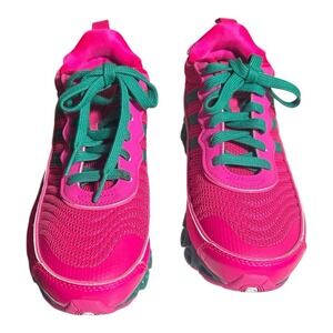 Adidas Microbounce T1 Women's Shock Pink Green EF4886 Shoe Size 8 No Box